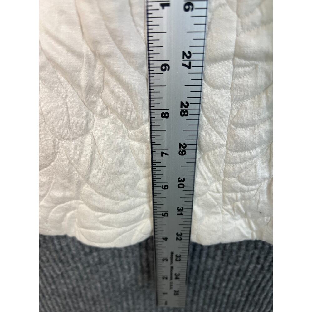 Susan Graver Jacket Womens LP Large Petite Ivory Quilted Lined Classic Minimal - Picture 12 of 13